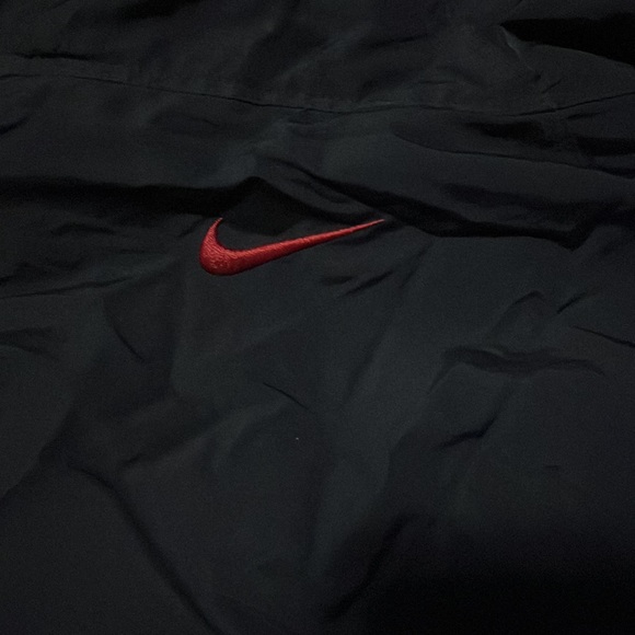 Men's VINTAGE Nike Reversible Fleece Jacket Size large gray and black Spell-out - Picture 6 of 13